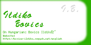 ildiko bovics business card